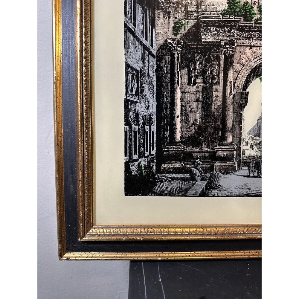 Vintage Turner‎ Wall Accessory, Glass Lithograph, 